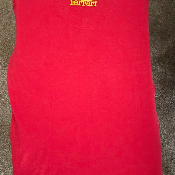 Ferrari Red V-Neck Top with Logo - Picture 4 of 8